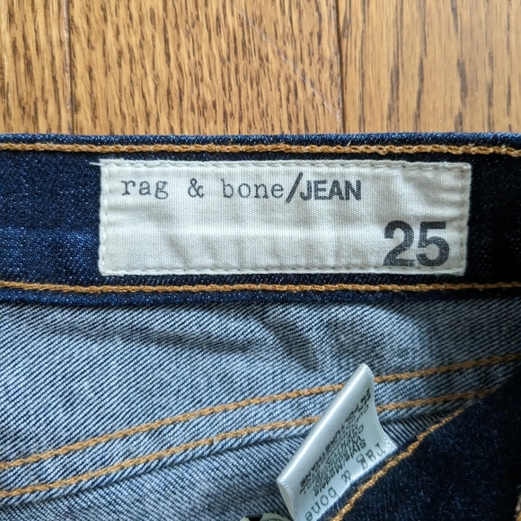 RAG & BONE Skinny Dark Wash Heritage Mid Rise Jeans Size 25 - Picture 9 of 10